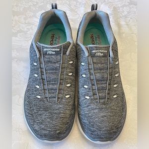 Sketchers Air Cooled Memory Foam slip on sneakers- grey- like new- size 9.5